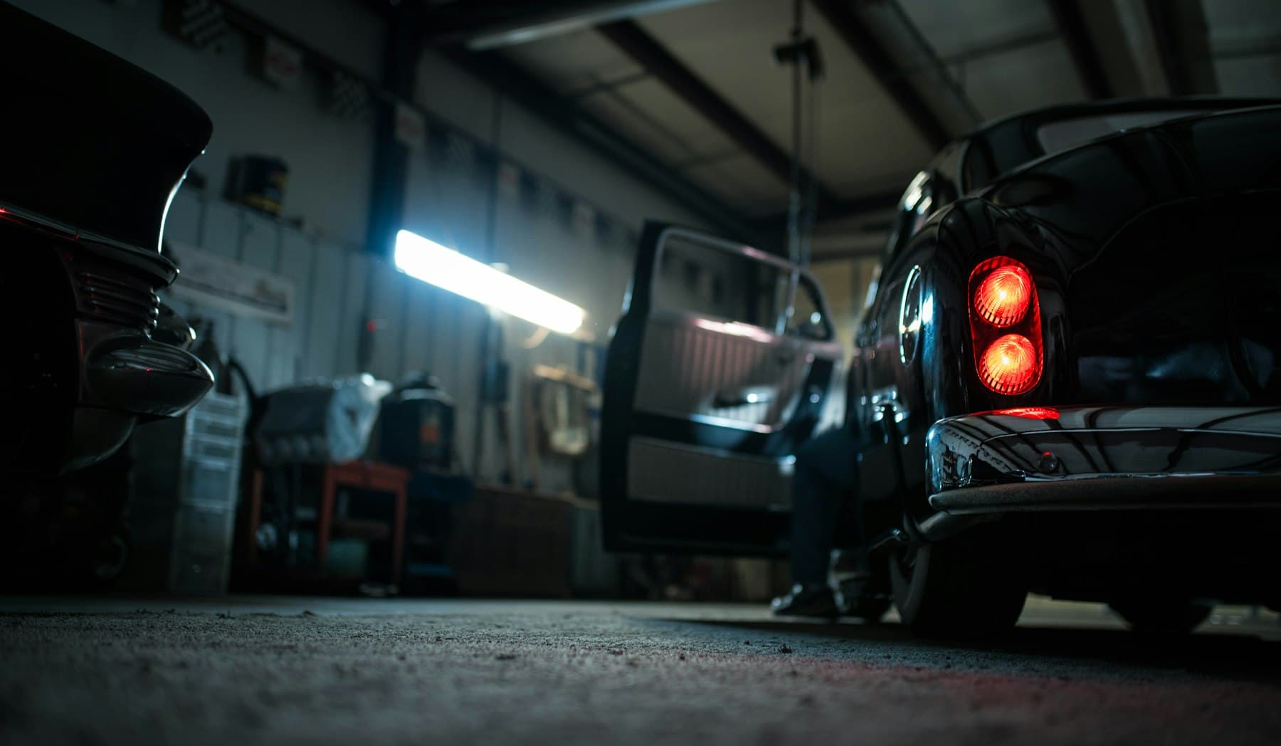 Mechanic working on an engine
